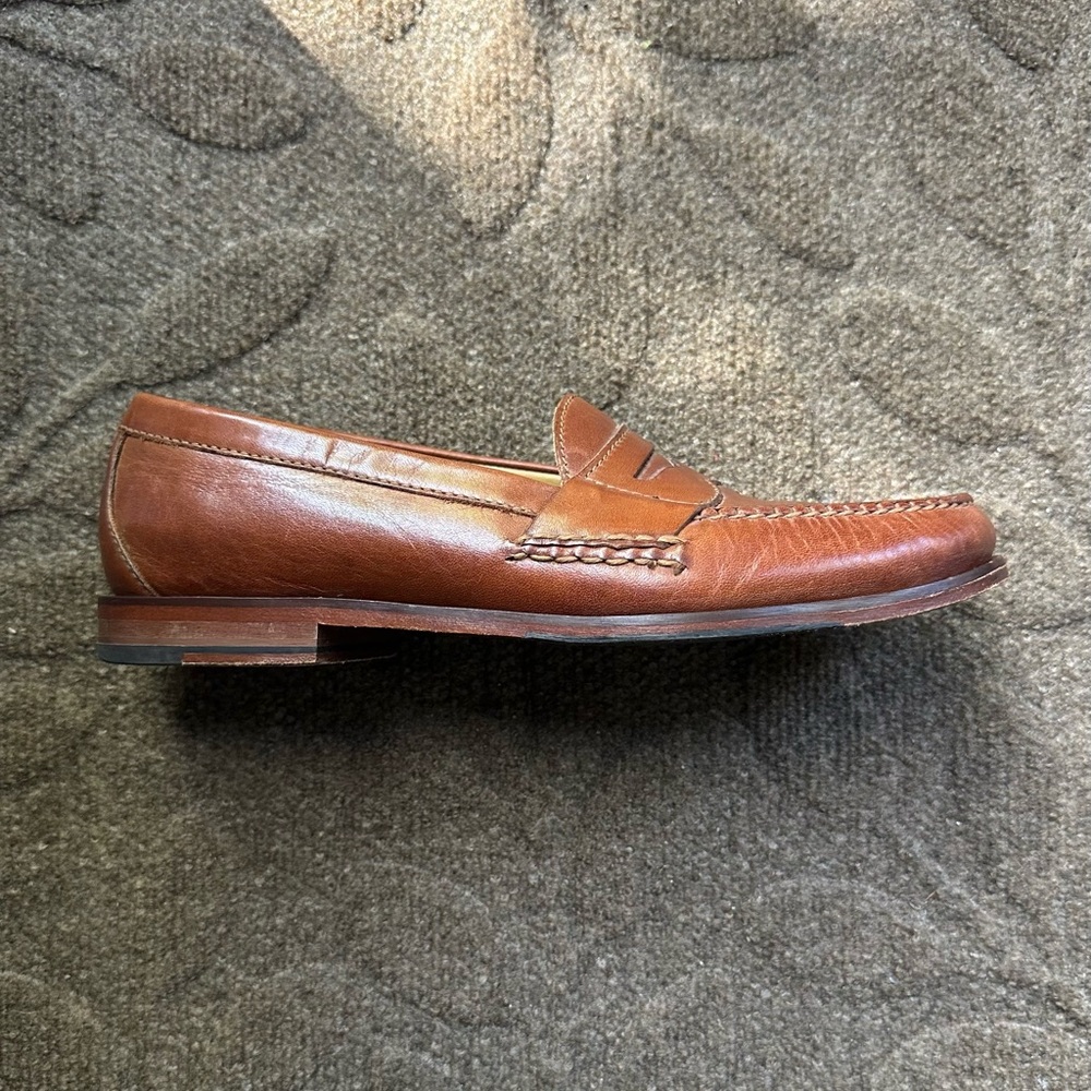 Men's Cole Haan Sz 9 Grand OS Pinch Hand Sewn Tan Leather Penny Loafer 2013 - Picture 9 of 13